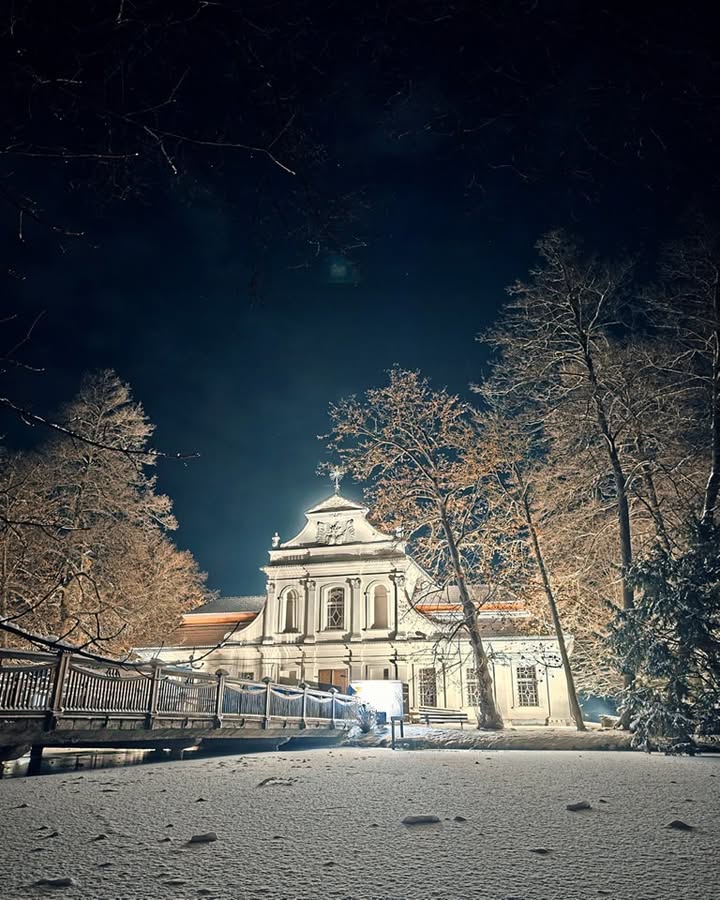 Zimowy blask Założenia Willowego w Zwierzyńcu