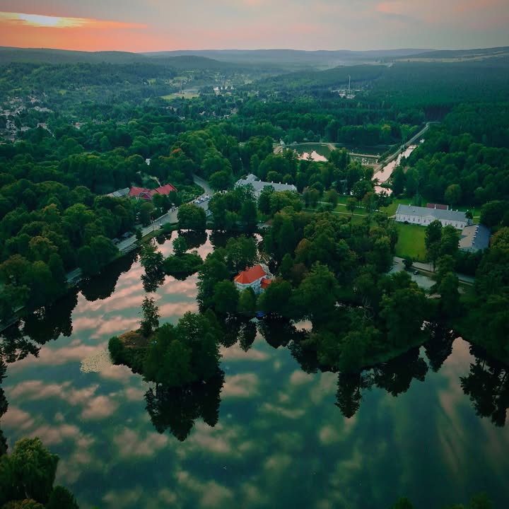 Założenie Willowe w blasku poranka